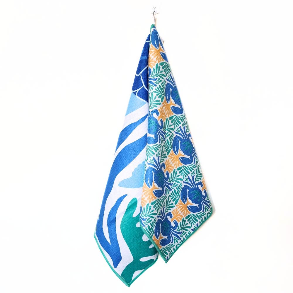 SeaTurtle - Dual Sided Hand Towel- Microfiber Kitchen Towel