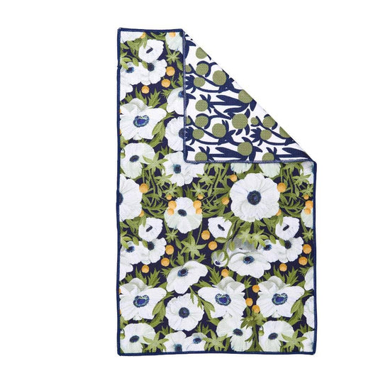 Anemone Poppy Eco Kitchen Tea Towel