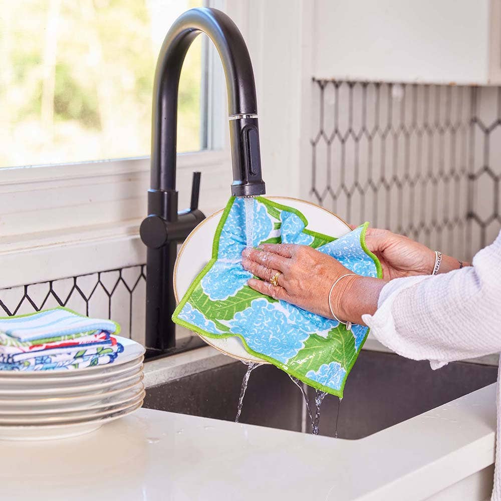 Blue Hydrangea Eco Dish Cloth (Set of 3)