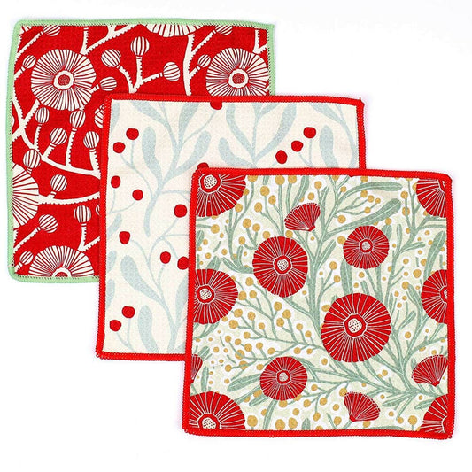 Camellia Bouquet Eco Dish Cloth (Set of 3)