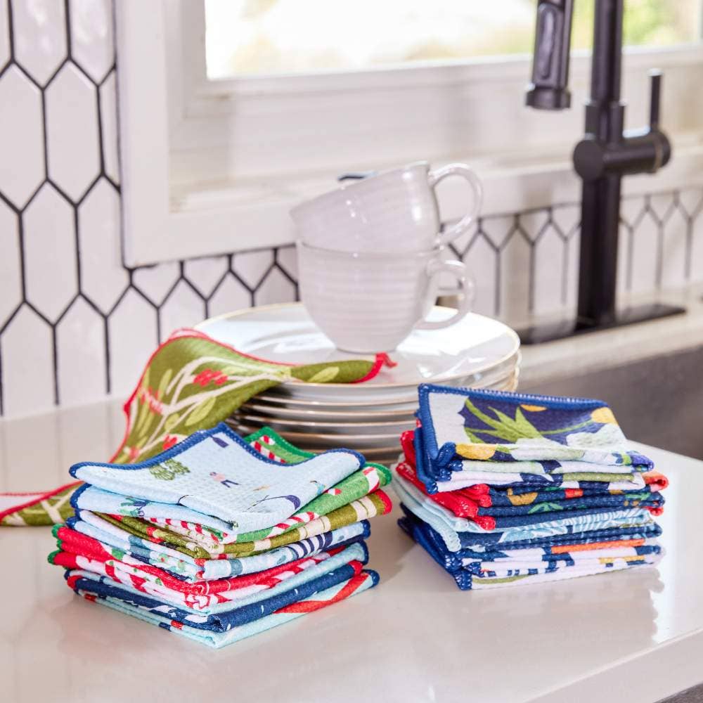 Anemone Poppy Eco Dish Cloth (Set of 3)