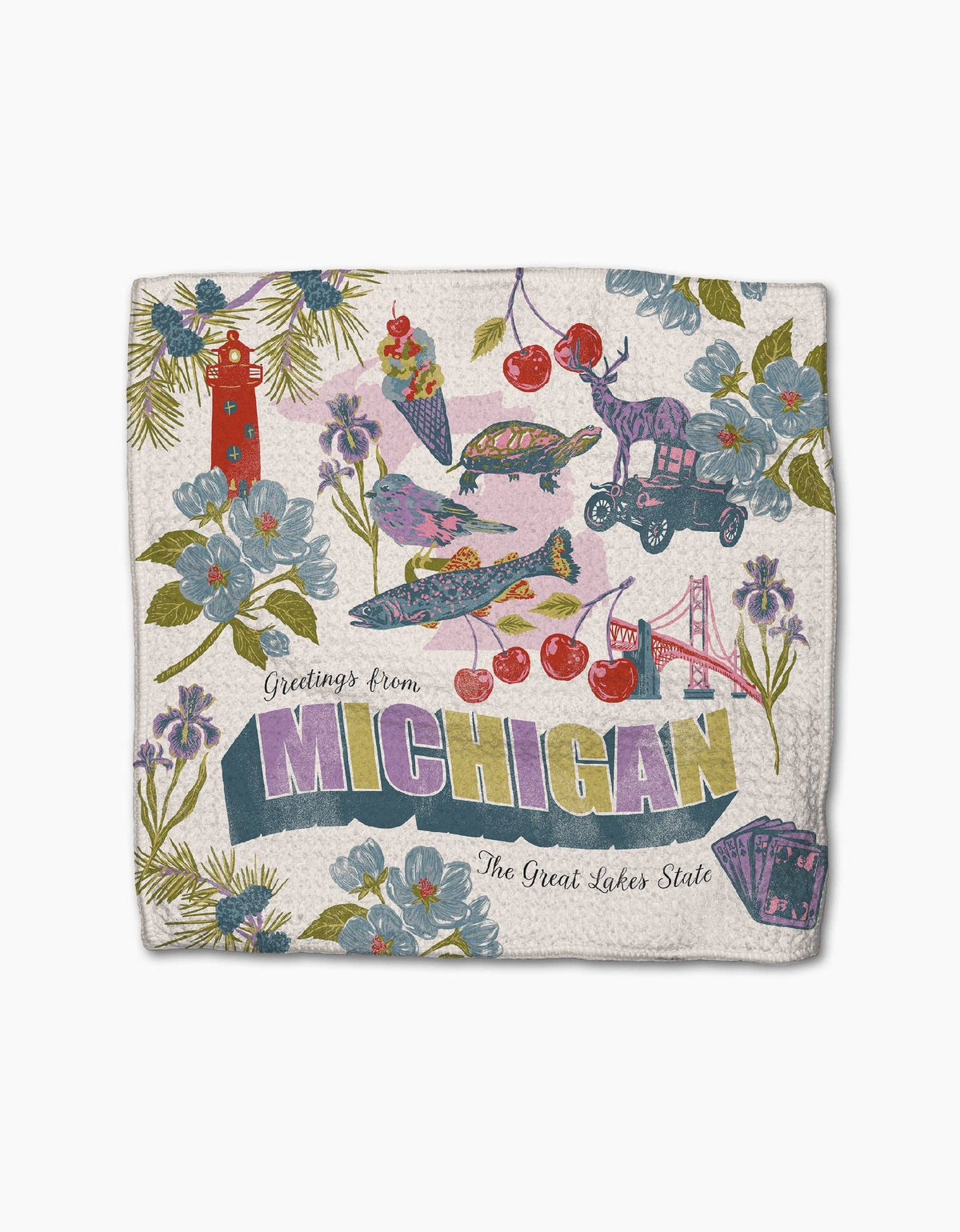 Greetings From Michigan Dishcloth Set