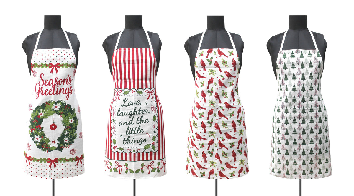 Holiday Printed Cotton Aprons