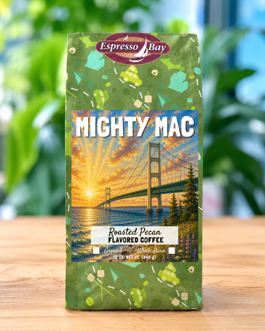 Mighty Mac Blend: Whole Bean / 12 oz. Flavored: Roasted Pecan