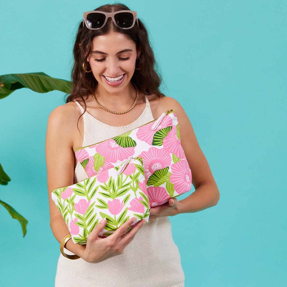 Pink Delight Medium Canvas Pouch