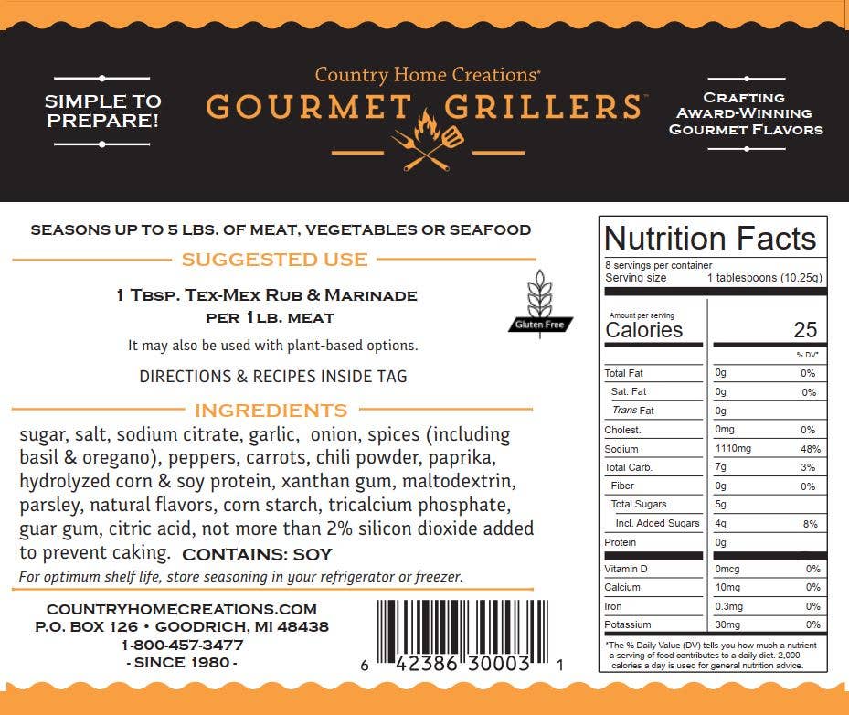 Gourmet Griller- Tex-Mex Rub & Marinade