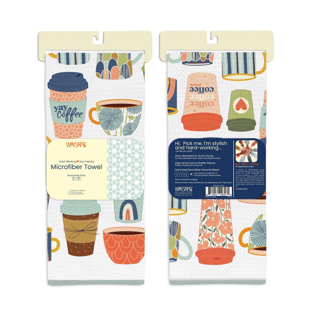 But First Coffee Microfiber Towel, Mother's Day Gift