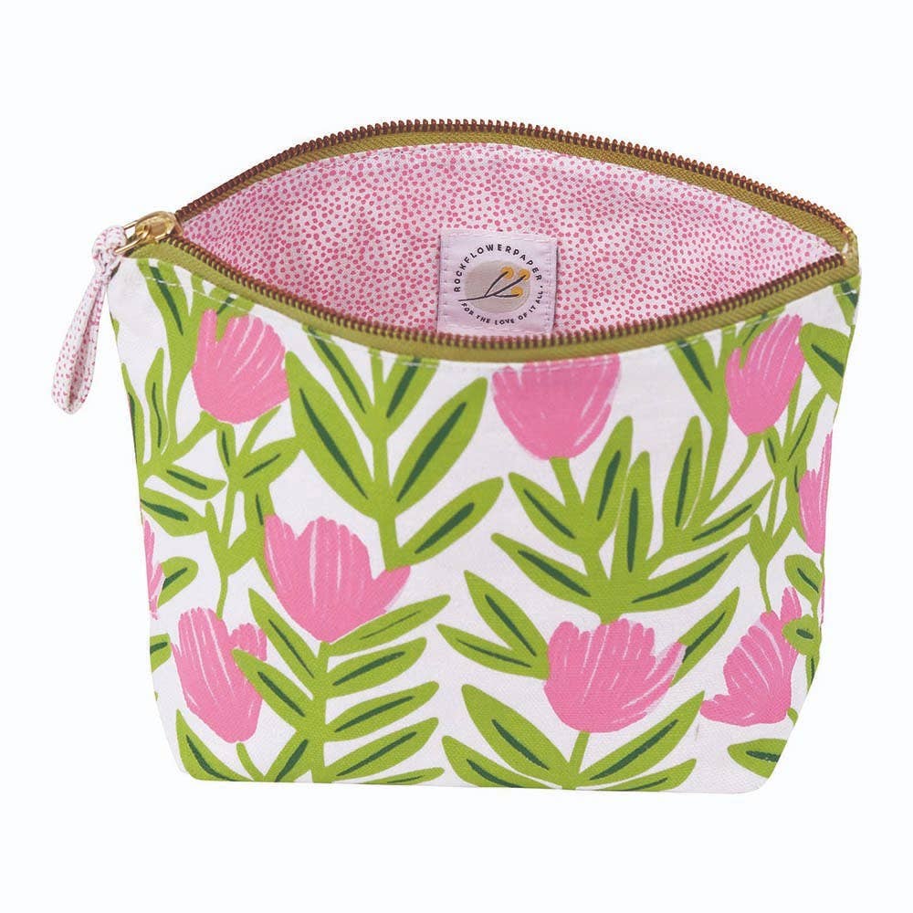 Pink Delight Medium Canvas Pouch