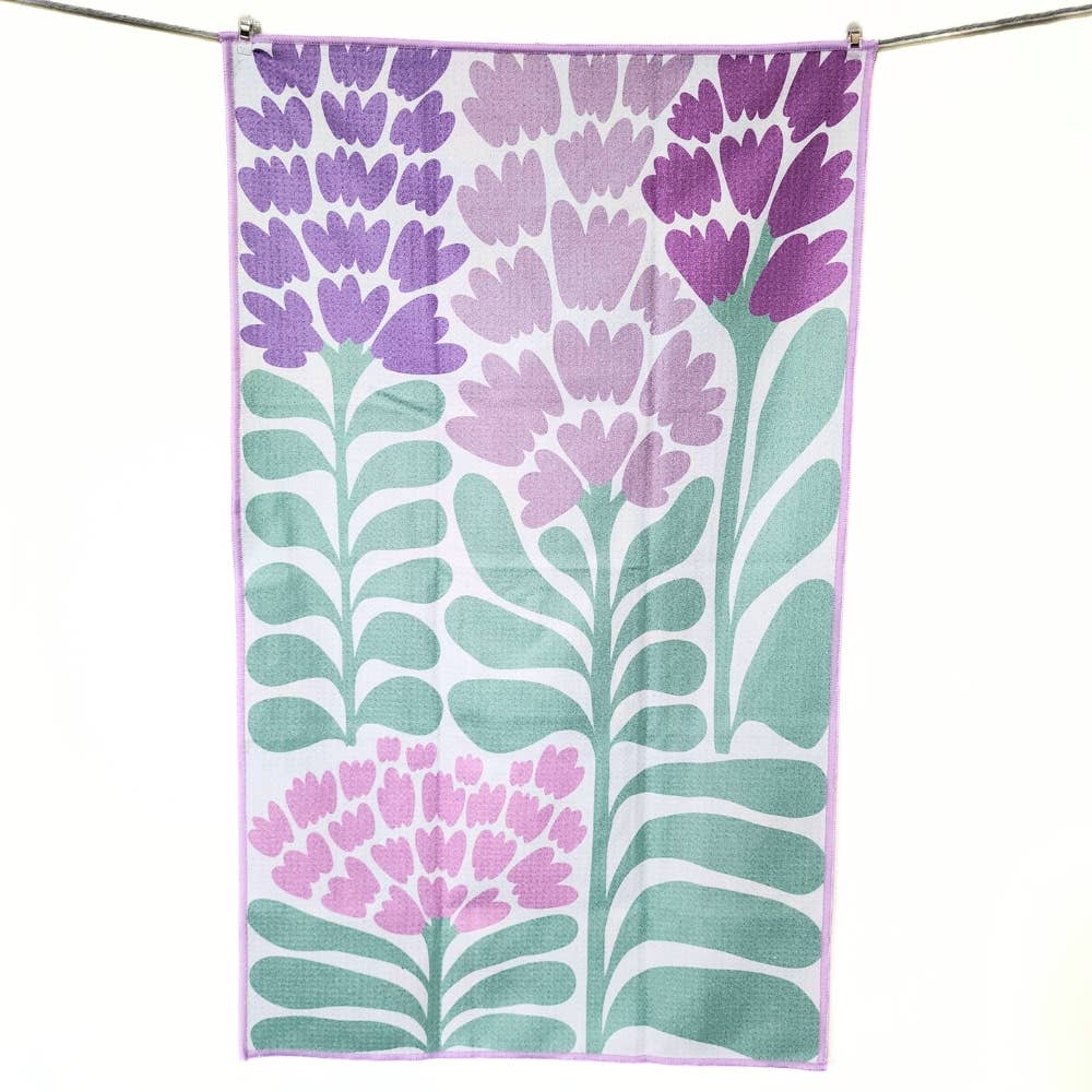 Tulips - Dual Sided Hand Towels - Microfiber Kitchen Towels
