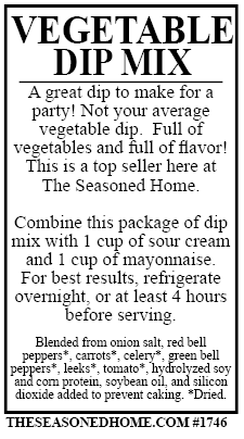 Vegetable Dip Mix