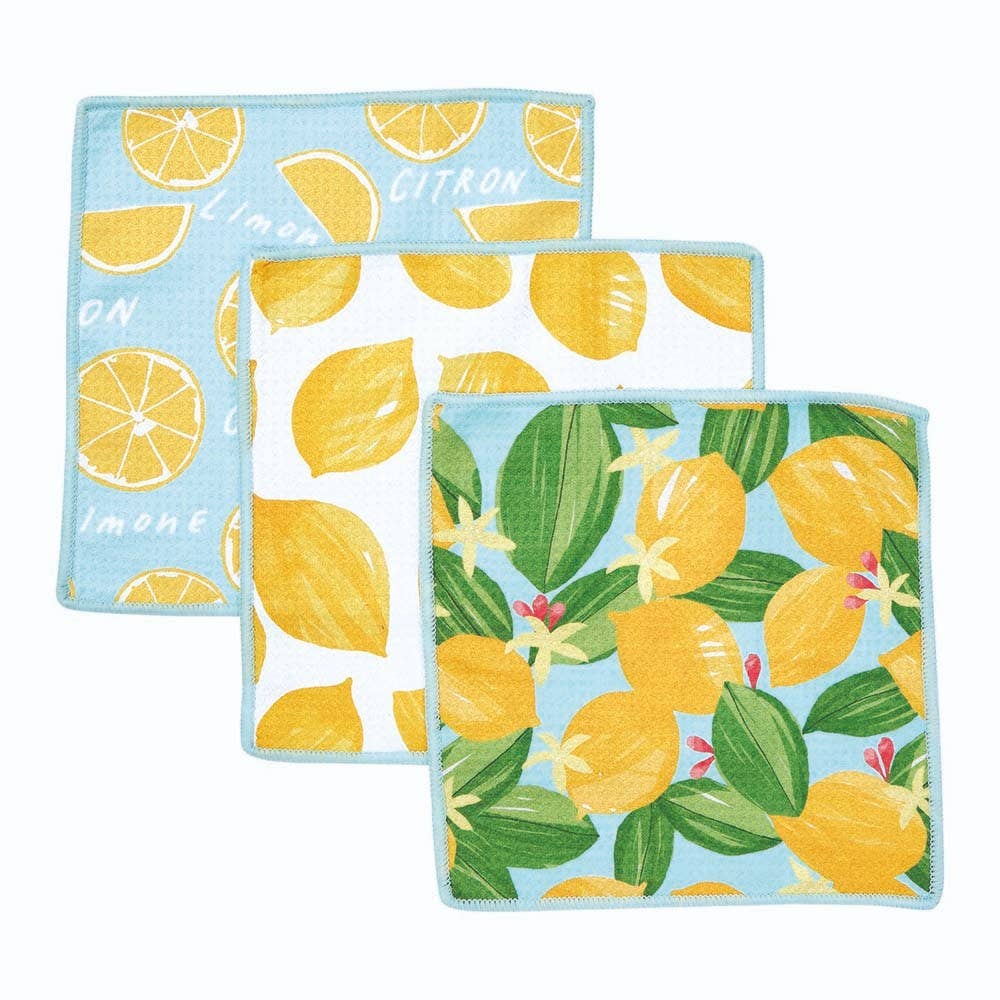 Lemon Blossoms Eco Dish Cloth (Set of 3)