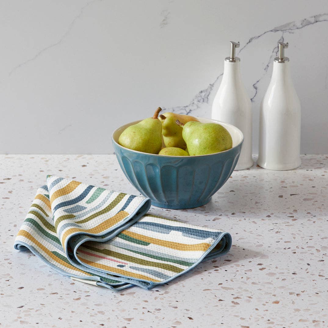 Floral Stems Microfiber Kitchen Towel, Spring Flower Decor