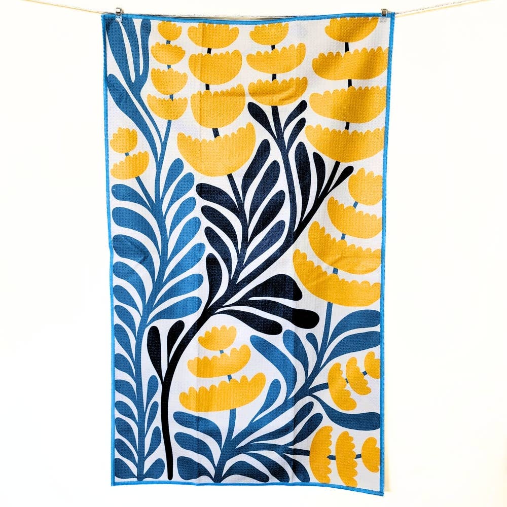 Golden - Dual Sided Hand Towels - Microfiber Kitchen Towels