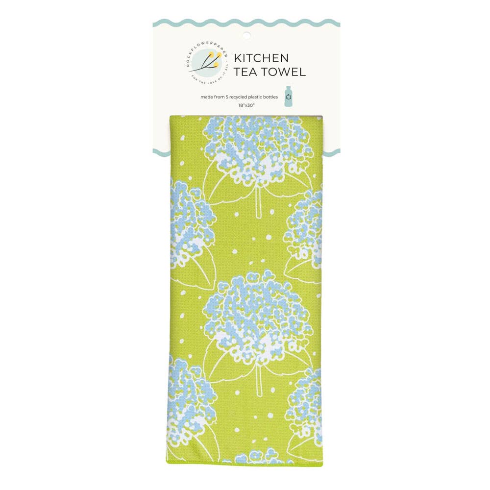 Hydrangea Eco Tea Towel