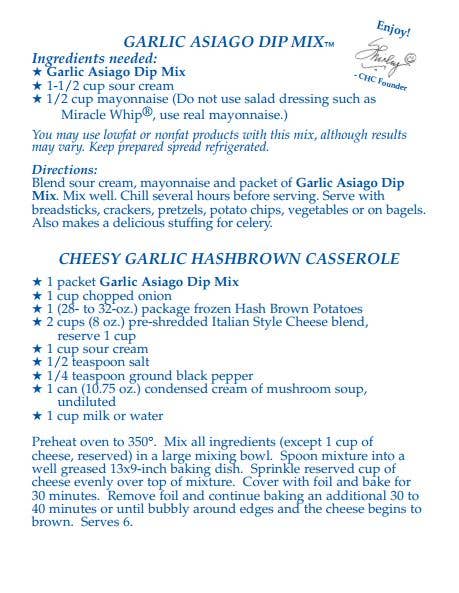 Garlic Asiago Dip Mix