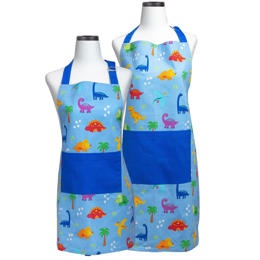 Dinosaur Adult & Youth Apron Set – Family Kitchen Fun