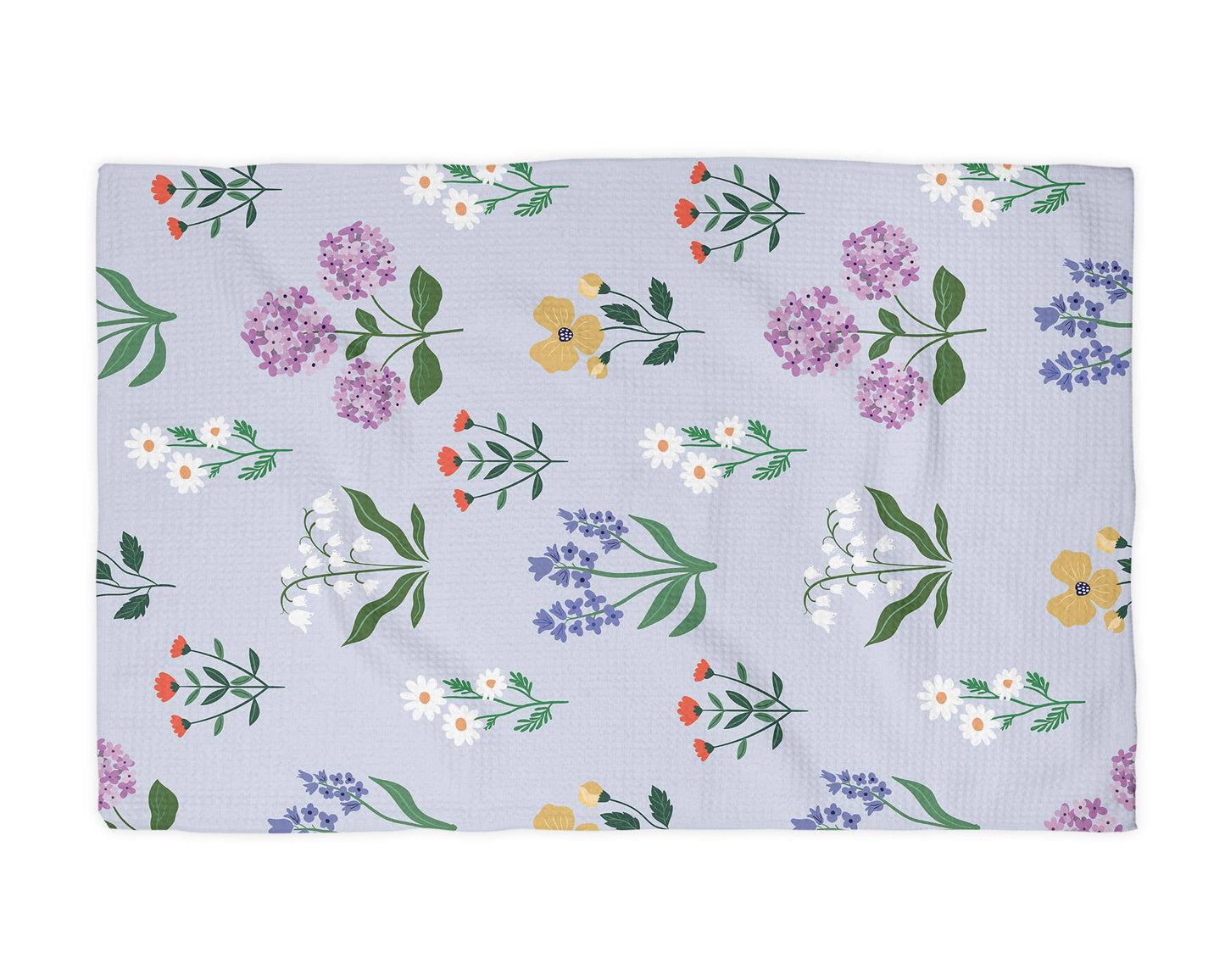 Spring Floral Flower Collage Kitchen Towel