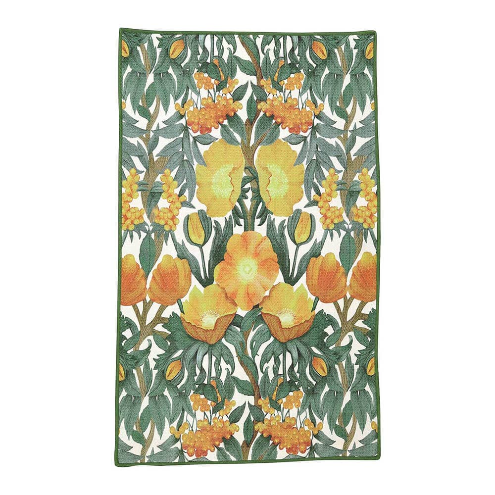 Icelandic Poppies Gold Eco Tea Towel