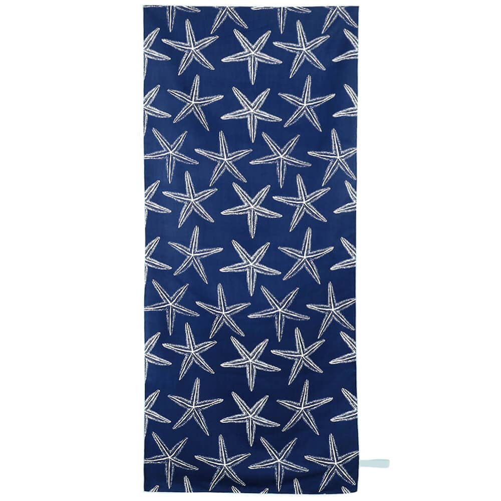 Starfish Navy Reversible Eco Beach Towel