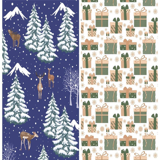 Christmas Winter Wonderland - Dual Sided Tea Towel