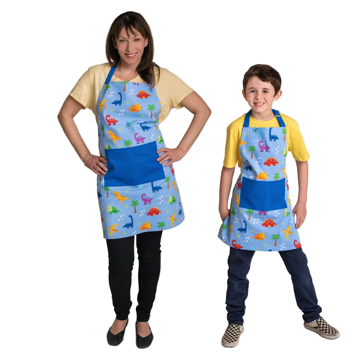 Dinosaur Adult & Youth Apron Set – Family Kitchen Fun