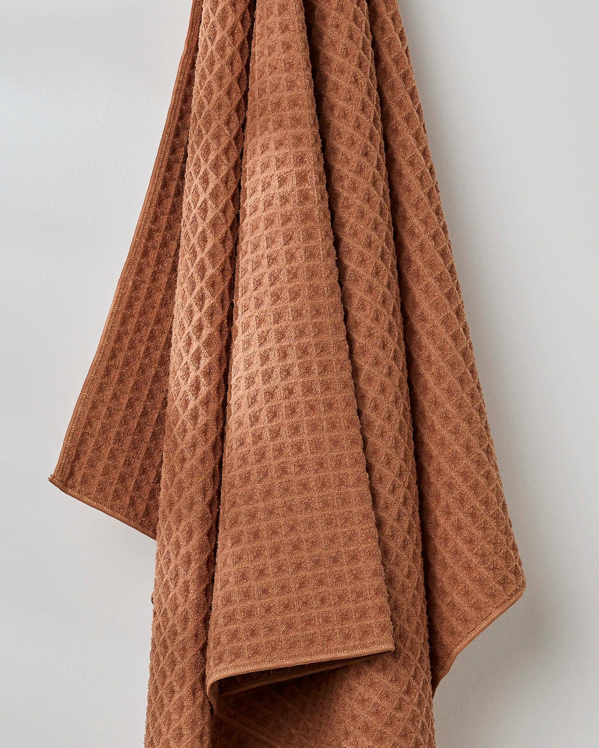Clay Waffle Bath Towel