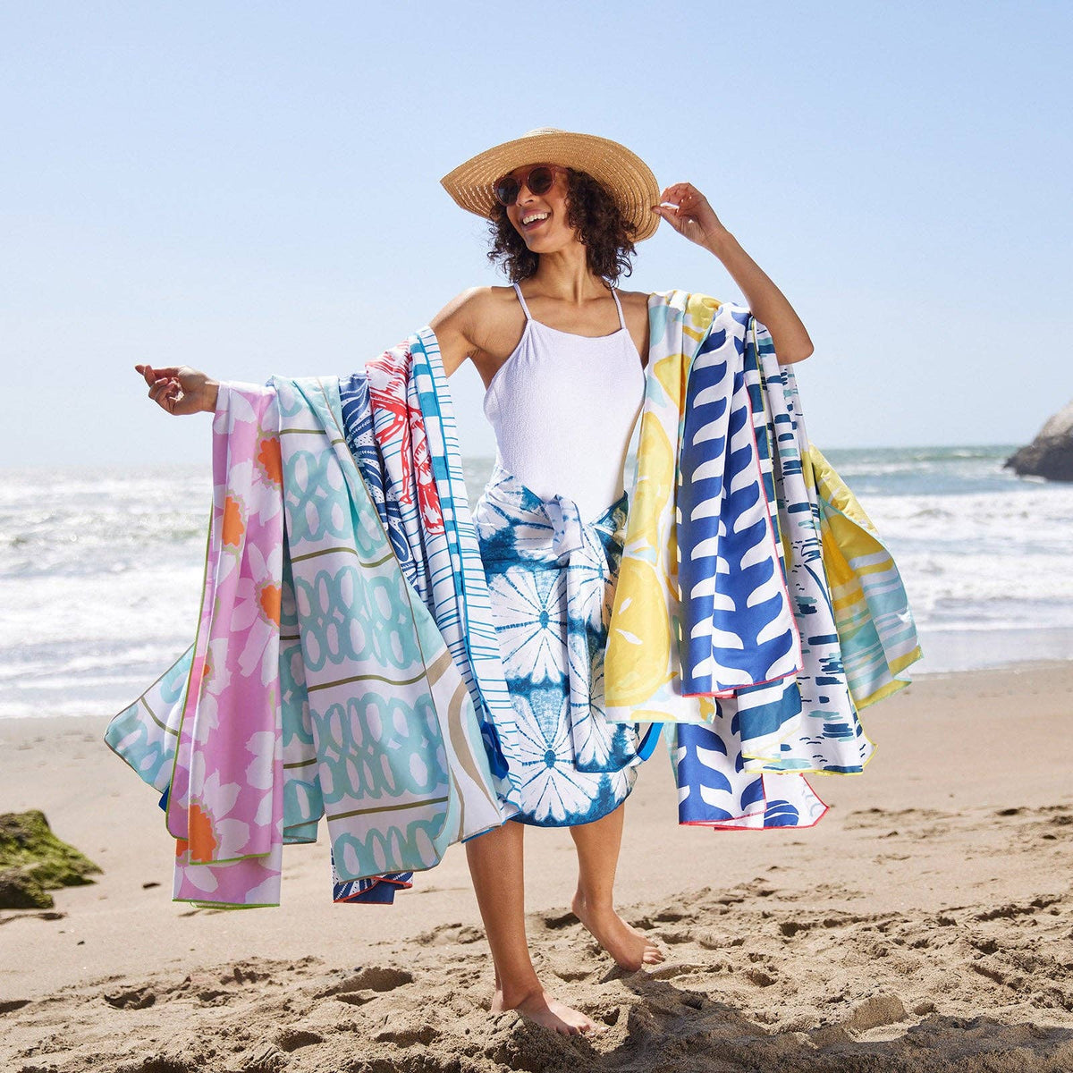 Lemon Slices Reversible Eco Beach Towel