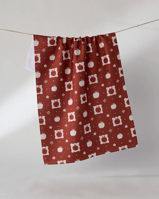 Cider Mill Tea Towel: Clay Red