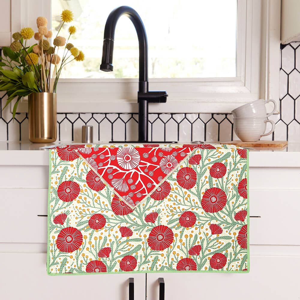 Camellia Bouquet Eco Tea Towel