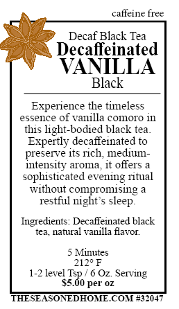 DECAF VANILLA COMORO BLACK TEA
