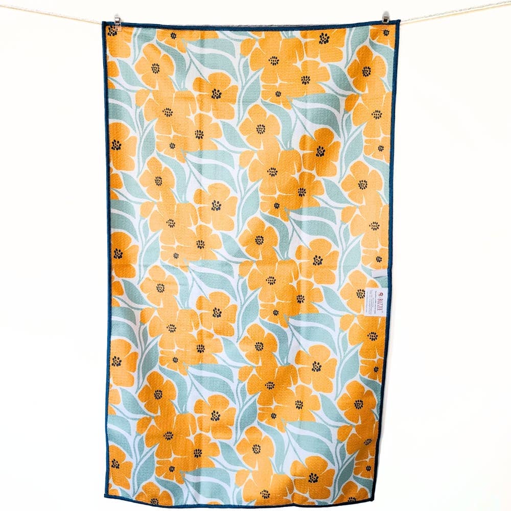 Orange - Dual Sided Hand Towels - Microfiber Kitchen Towels