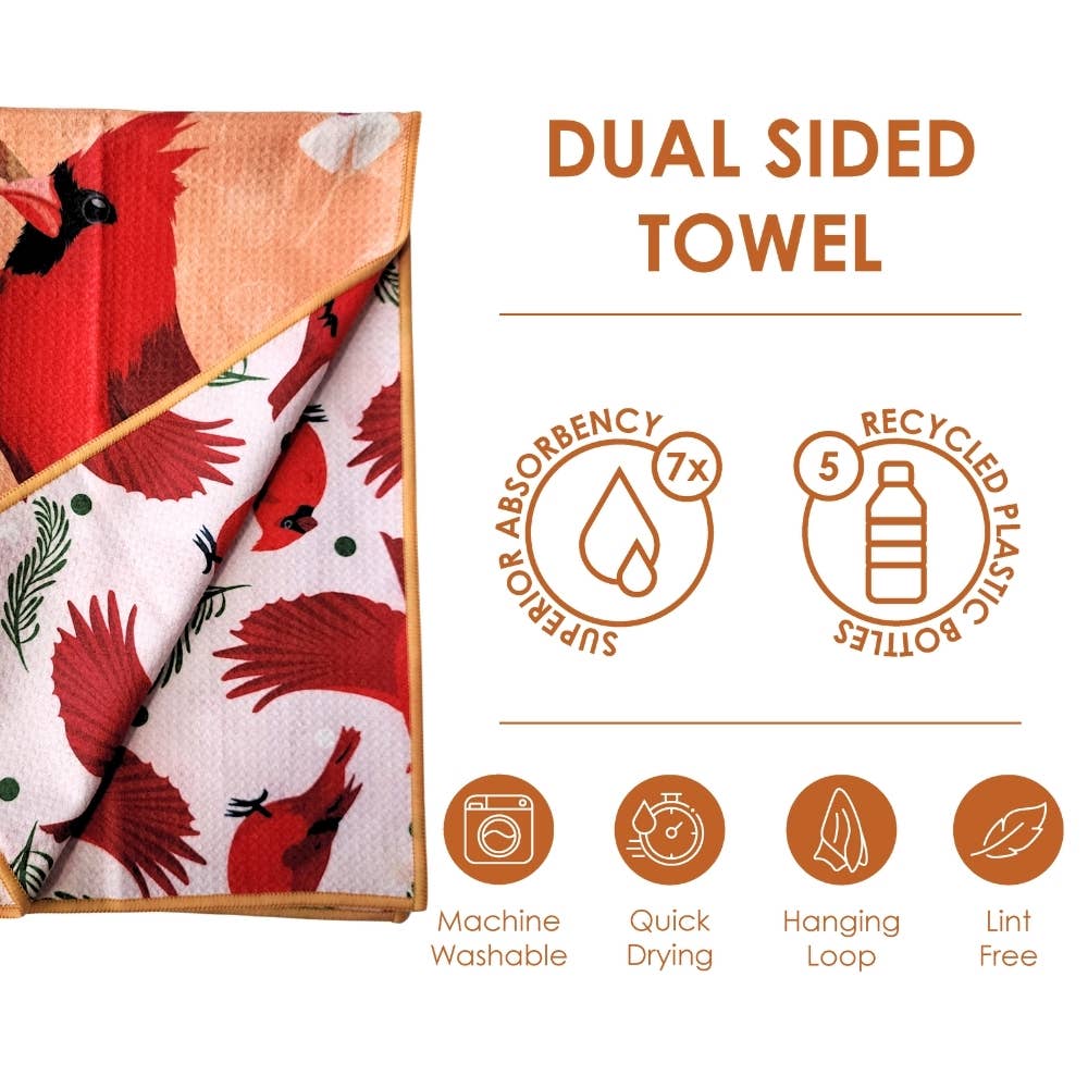 Cardinal - Dual Sided Tea Towel - Kitchen & Hand Towel