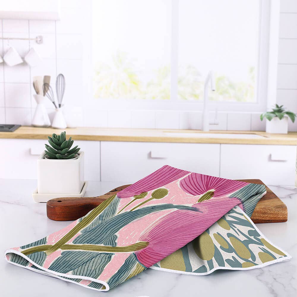 Tulip Blooms Eco Tea Towel