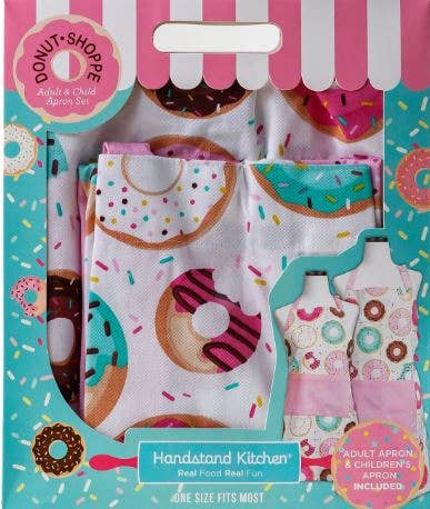 Donut Shoppe Adult & Youth Apron Set – Matching 2pc Set