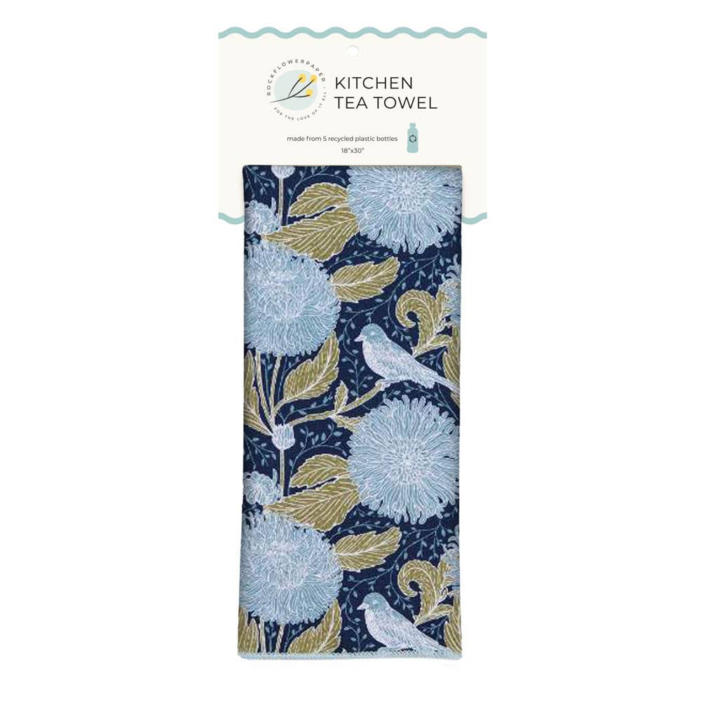 Chrysanthemum Bird Eco Tea Towel