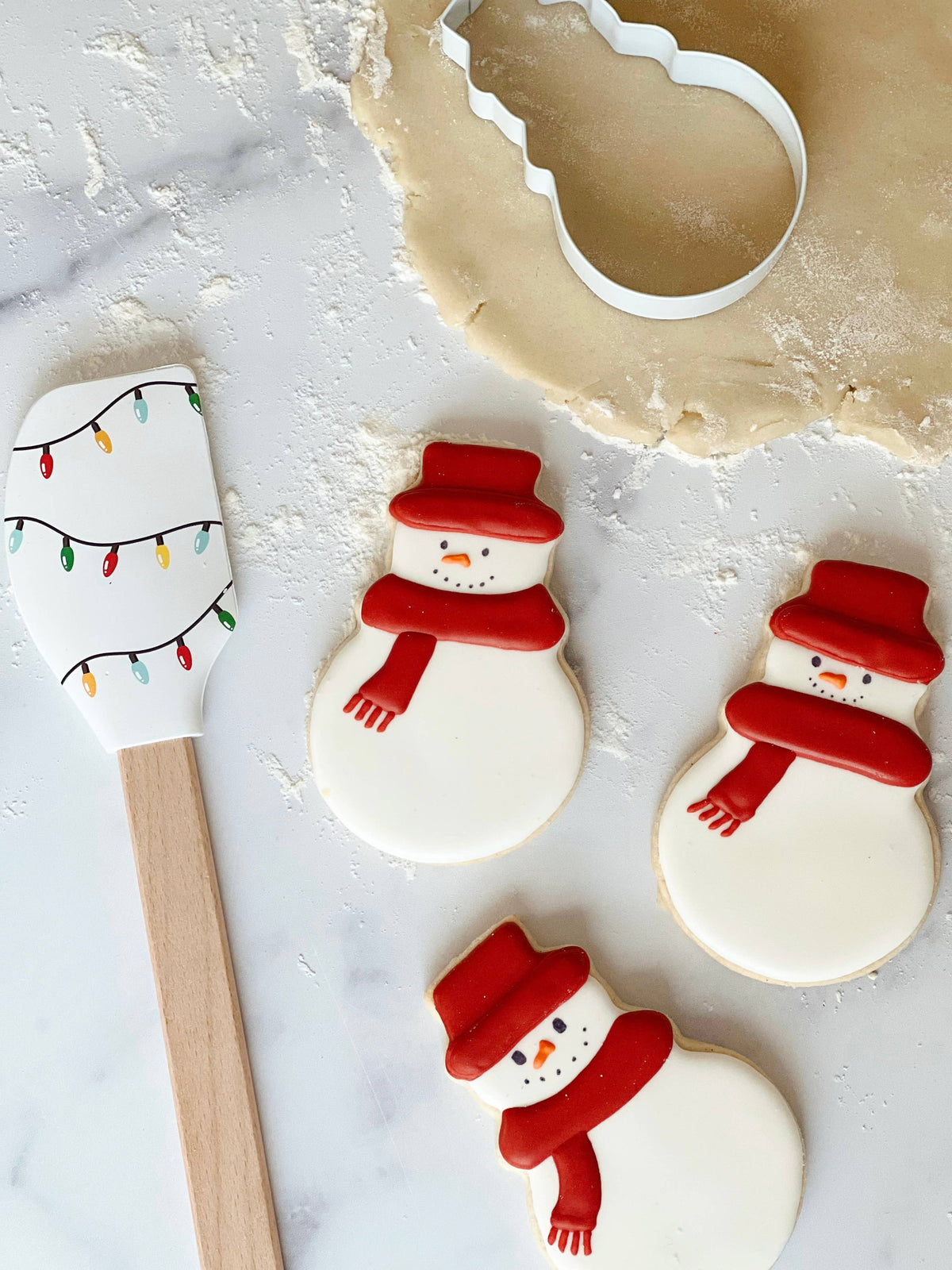Snowman Cookie Cutter & Spatula Set – Holiday Baking Gift