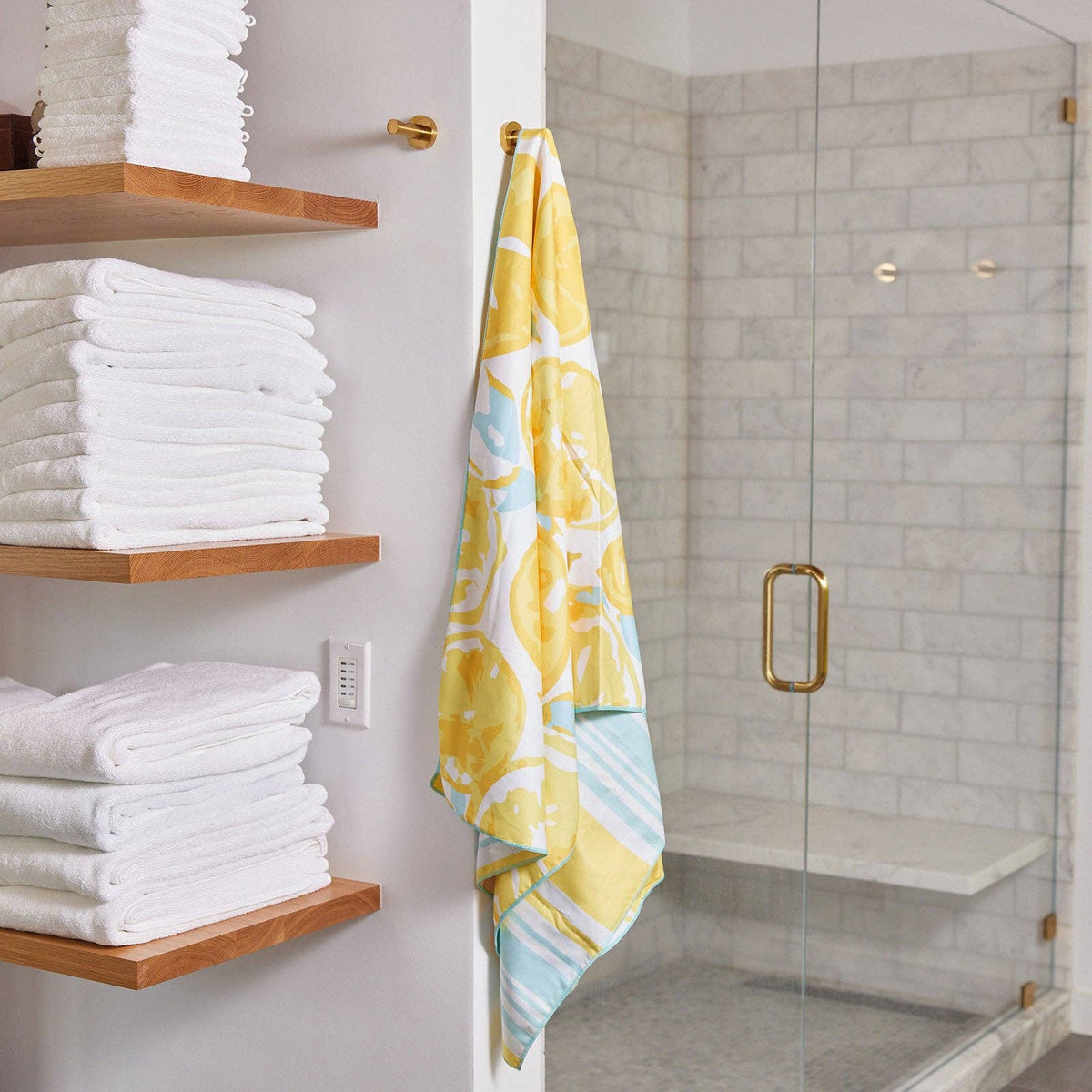 Lemon Slices Reversible Eco Beach Towel