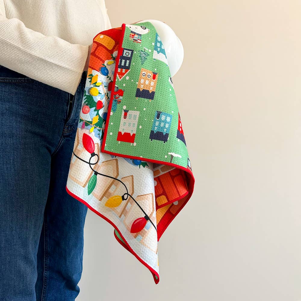 Christmas Holiday Cheer - Dual Sided Tea Towel