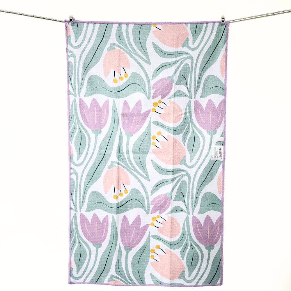 Tulips - Dual Sided Hand Towels - Microfiber Kitchen Towels