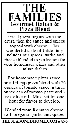 The Families Gourmet Pizza Pie Blend